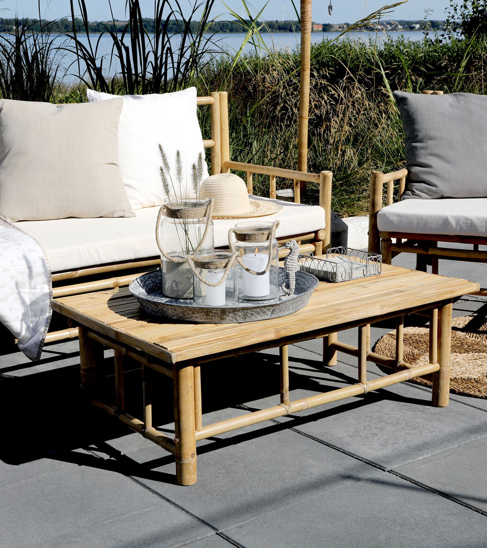 Photophore avec corde en jute - H 14,5 cm