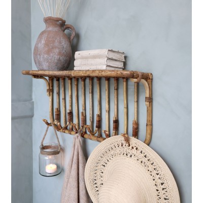 Photophore avec corde en jute - H 14,5 cm