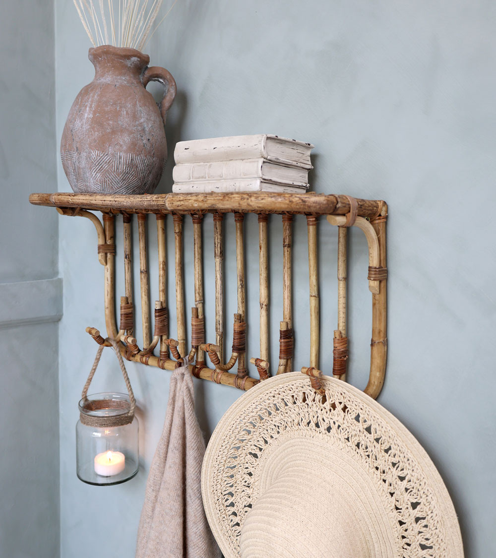 Photophore avec corde en jute - H 14,5 cm