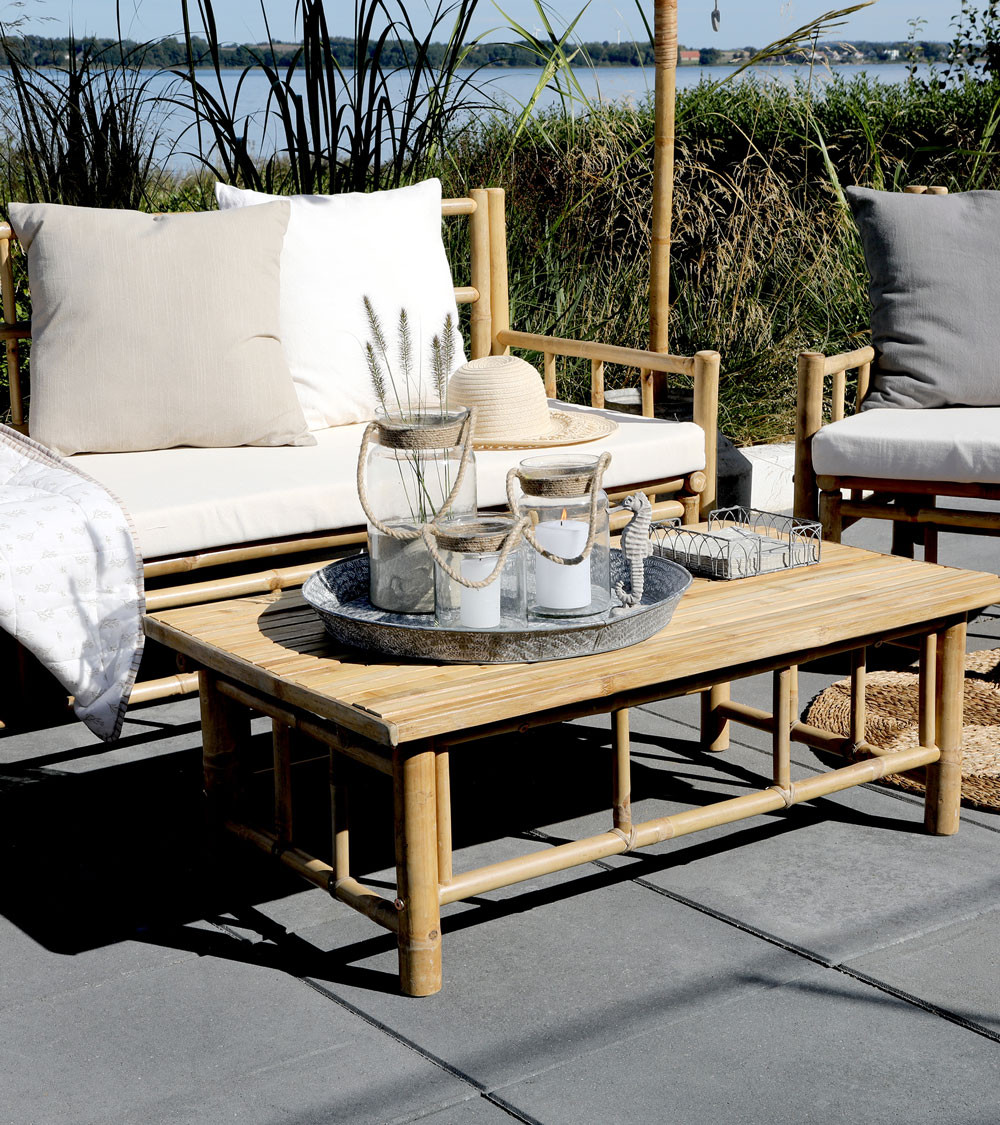 Photophore avec corde en jute - H 19,5 cm