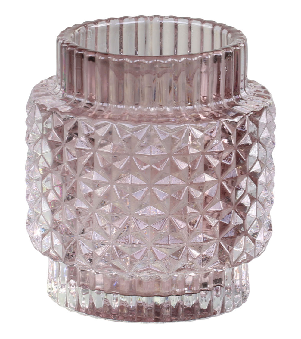 Photophore avec motif - Taupe