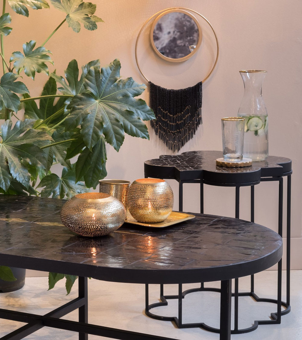 Photophore en laiton argenté perforé – Ø 12 cm