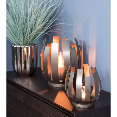 Photophore avec verre Orfea H 30 cm