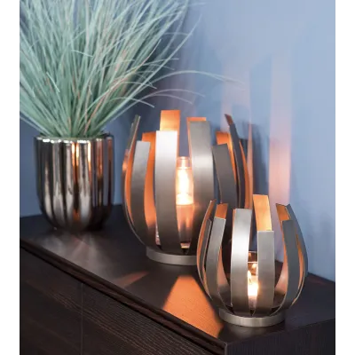 Photophore avec verre Orfea H 30 cm
