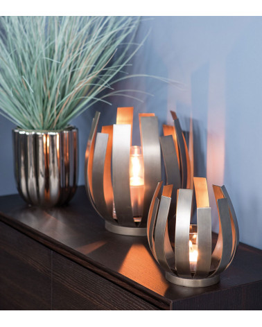 Photophore avec verre Orfea H 30 cm