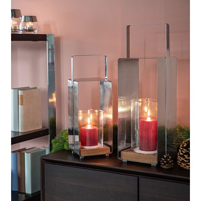 Lanterne avec Teck Magnus H 46 cm