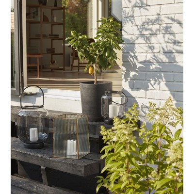 Lanterne verre/métal (par 2)