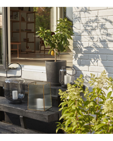 Lanterne verre/métal (par 2)