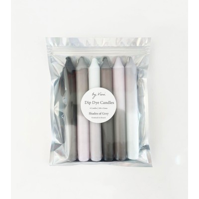 Bougies colorées Dip Dye * Shades of Grey Edition