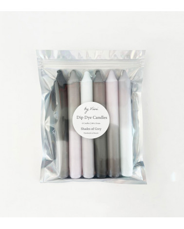 Bougies colorées Dip Dye * Shades of Grey Edition