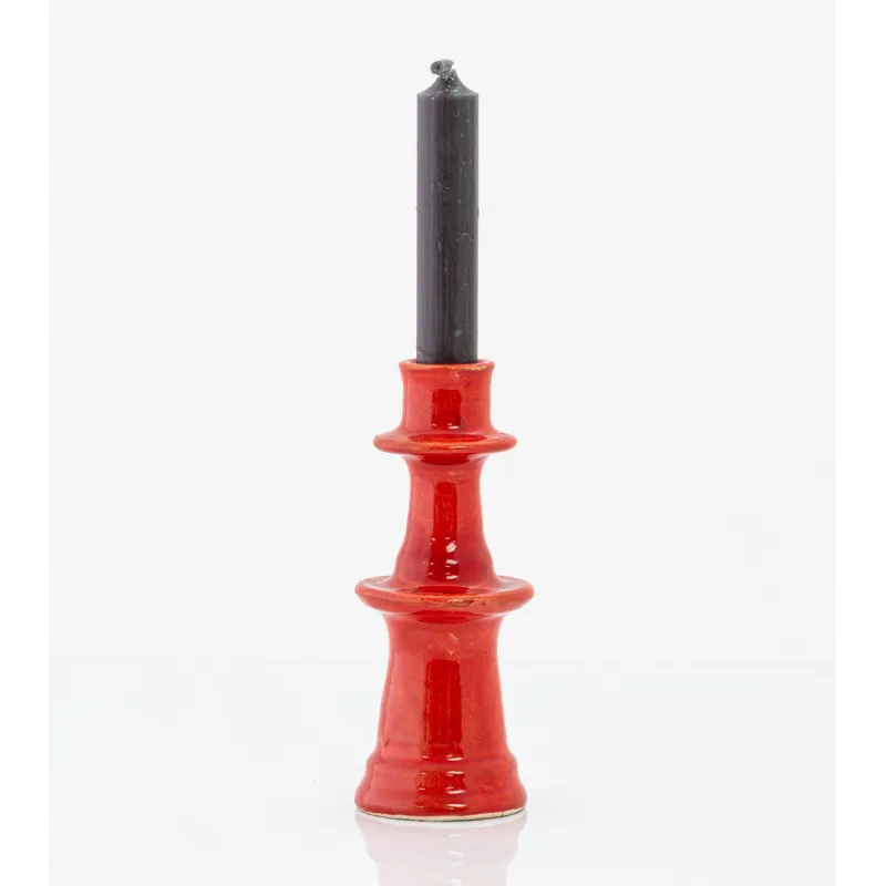 Bougeoir marocain type Tamegroute - rouge - petit modèle