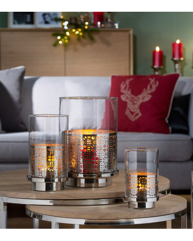 Photophore avec verre Biala H 20,5 cm