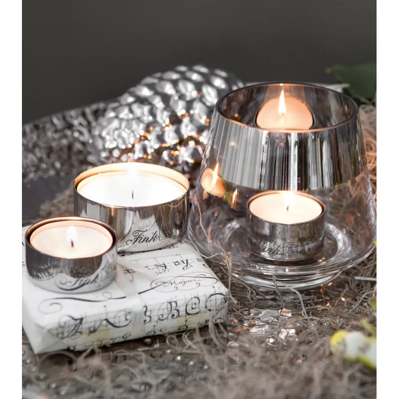 Set de 4 photophores pour bougies chauffe-plat