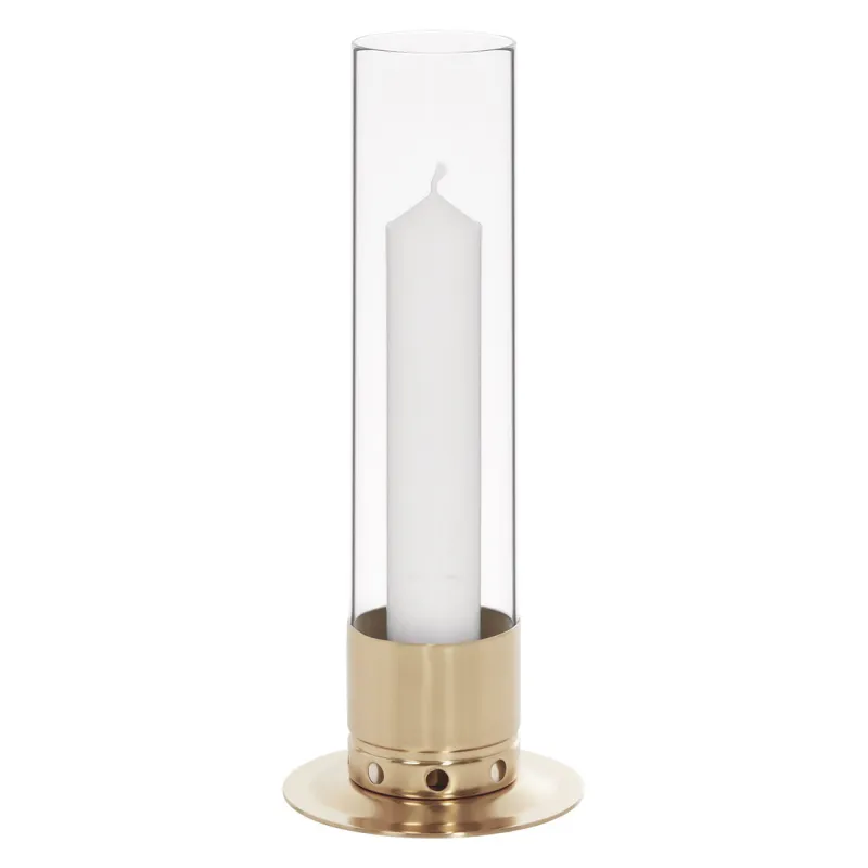Photophore Kattvik® Laiton poli verni Large | Maison du bougeoir