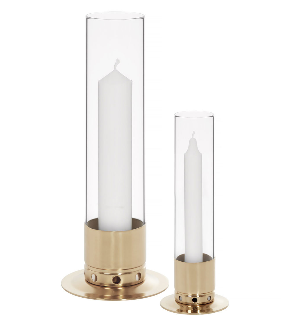 Photophore Kattvik® Laiton poli verni Large | Maison du bougeoir