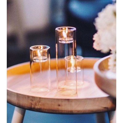 Photophore en verre en lévitation - SiloFlame 13 cm