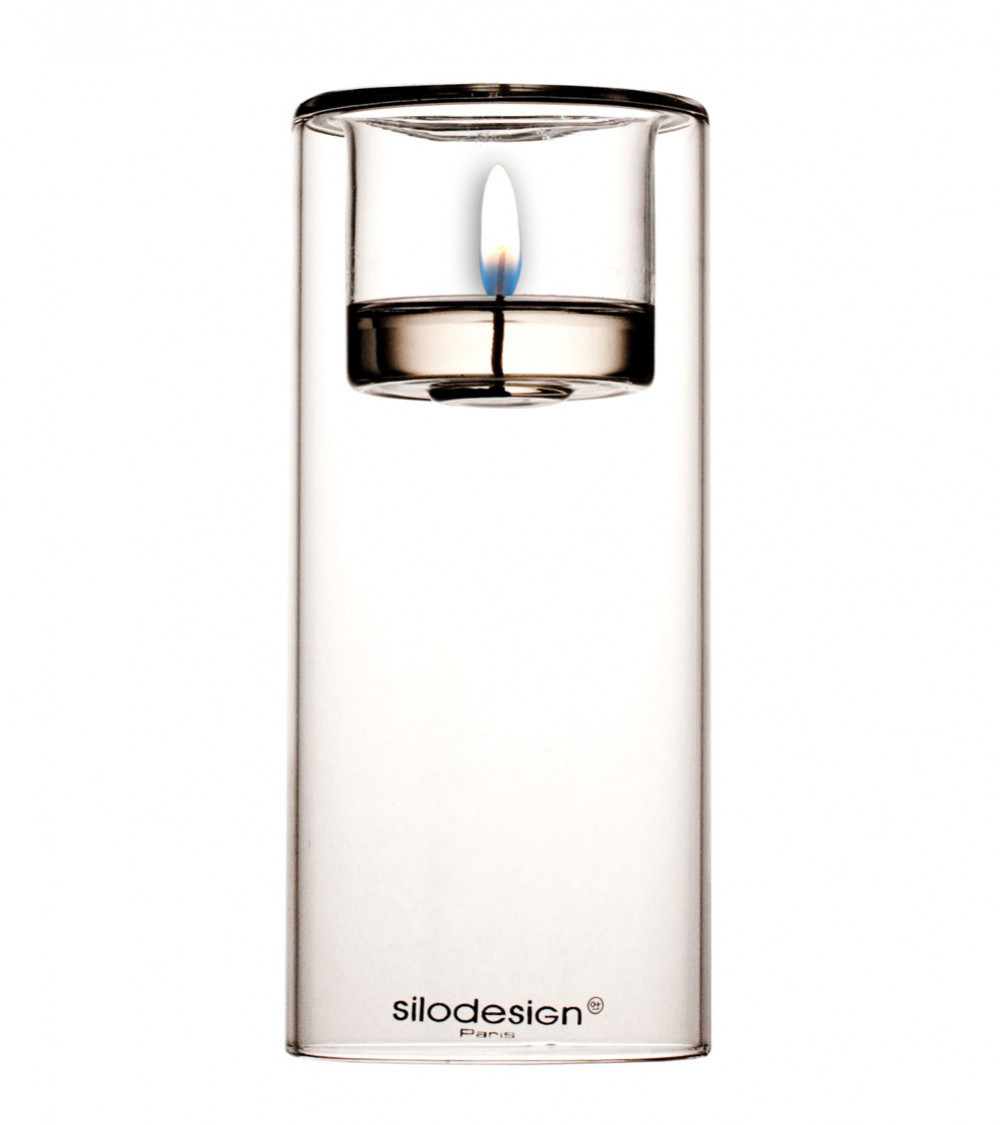 Photophore en verre en lévitation - SiloFlame 13 cm