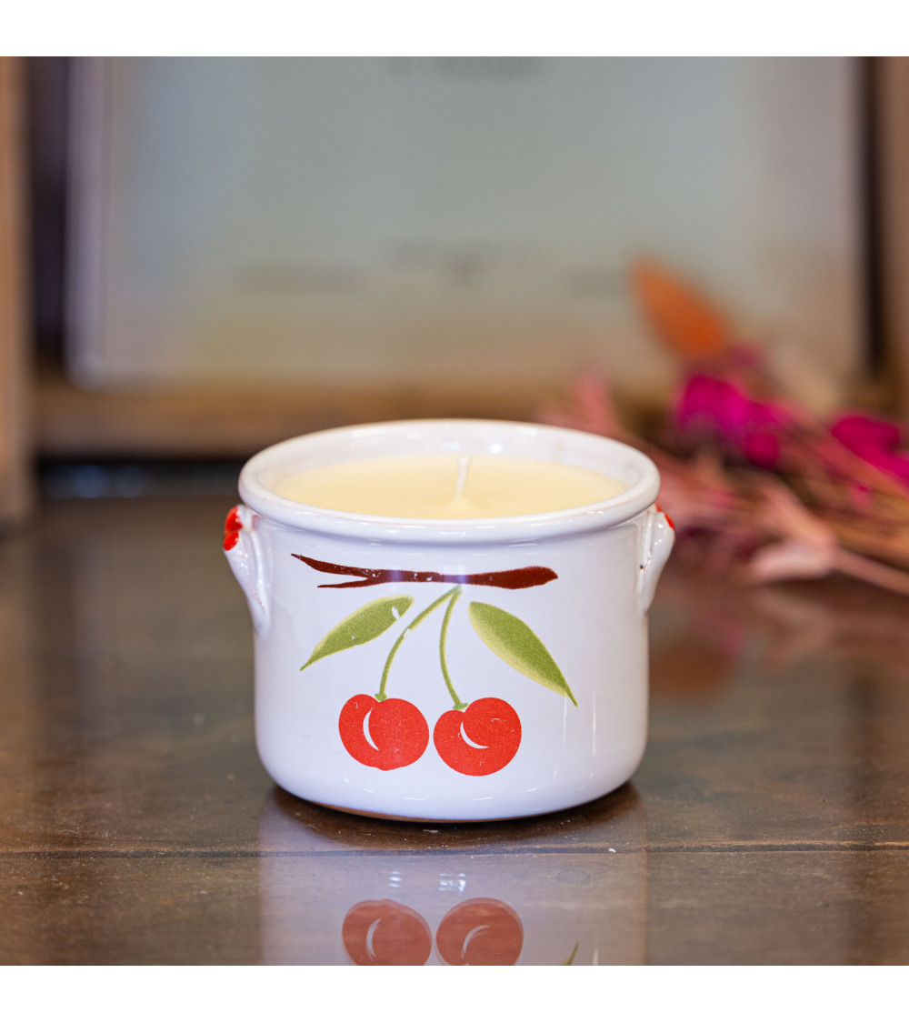 bougie parfumée pot cerise