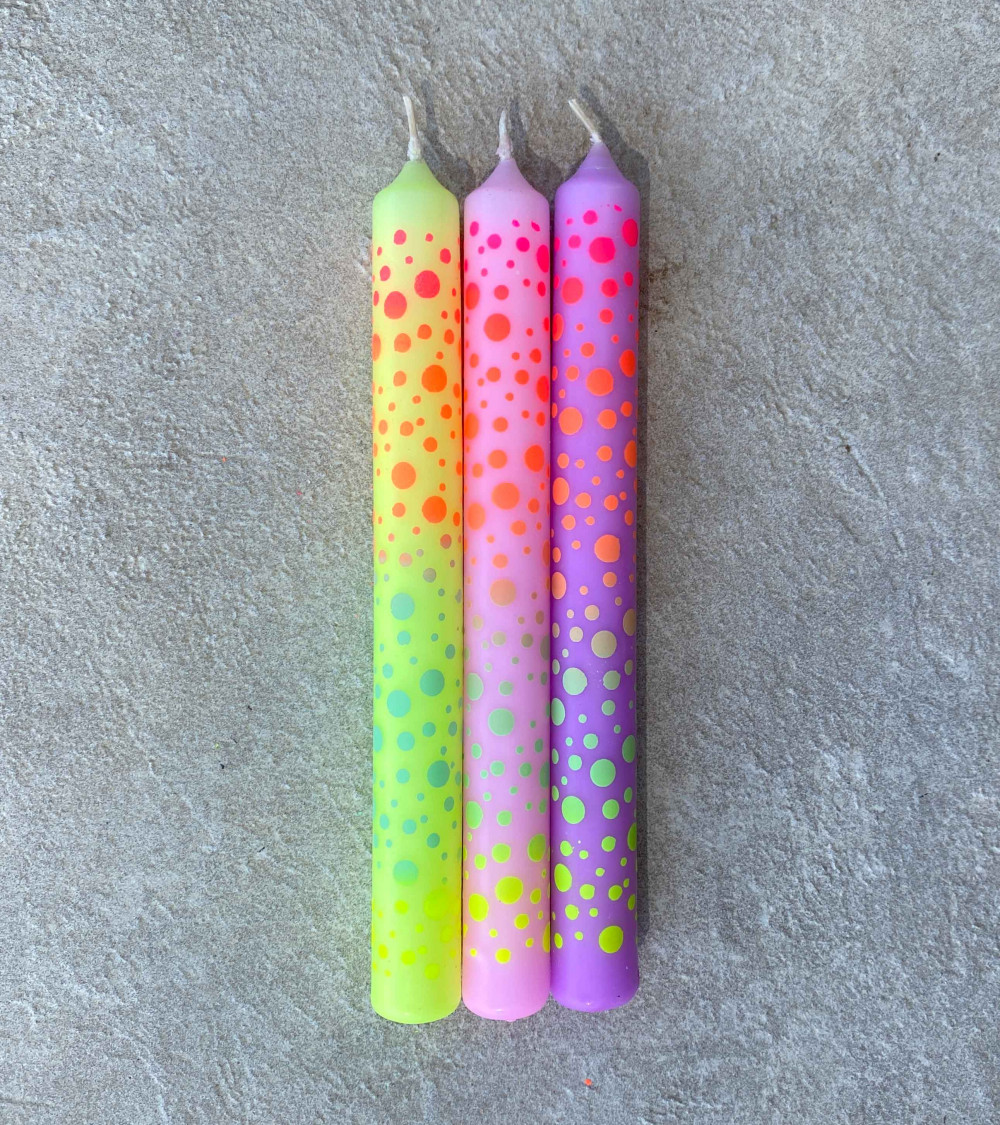 Dip Dye Graphic lights * Dots 402 Ø 2,1 cm - H 21 cm (pack de 3)