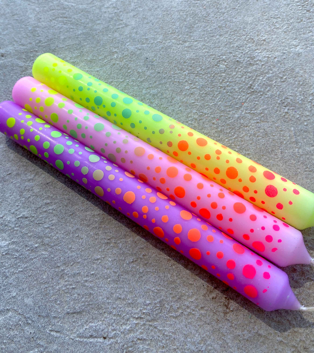 Dip Dye Graphic lights * Dots 402 Ø 2,1 cm - H 21 cm (pack de 3)