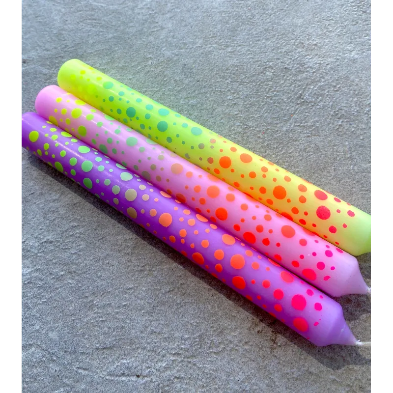 Dip Dye Graphic lights * Dots 402 Ø 2,1 cm - H 21 cm (pack de 3)
