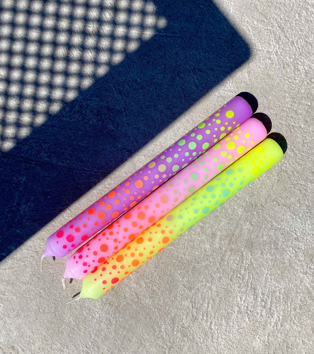 Dip Dye Graphic lights * Dots 402 Ø 2,1 cm - H 21 cm (pack de 3)
