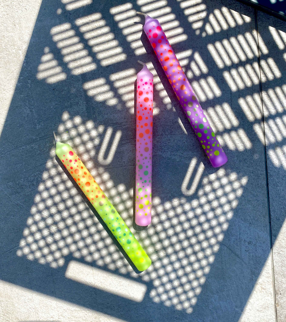 Dip Dye Graphic lights * Dots 402 Ø 2,1 cm - H 21 cm (pack de 3)
