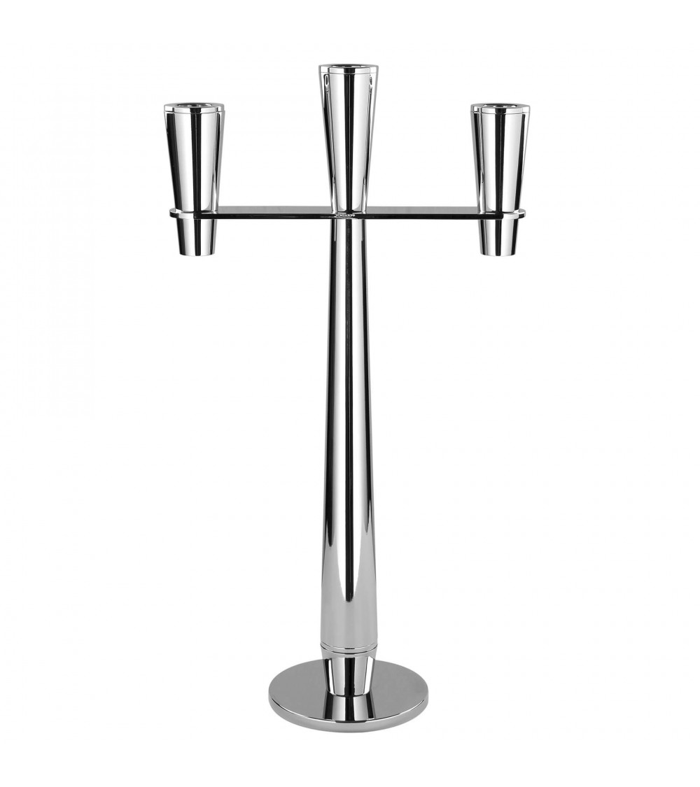 Chandelier Bandini 3 bougies H 54 cm - Argenté chic