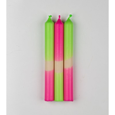 Shock Wave – Bougies Vert Fluo & Rose Fluo