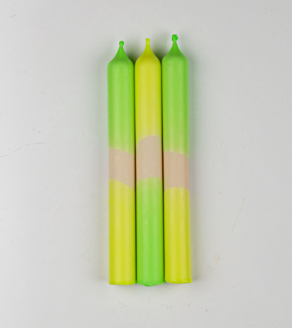 Twilight Glow – Bougies Jaune Fluo & Vert Fluo