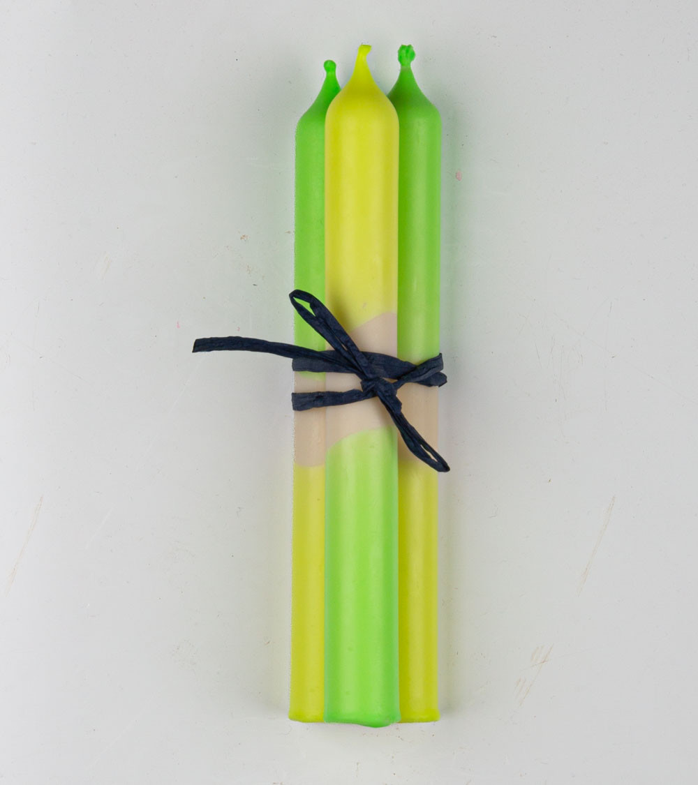 Twilight Glow – Bougies Jaune Fluo & Vert Fluo