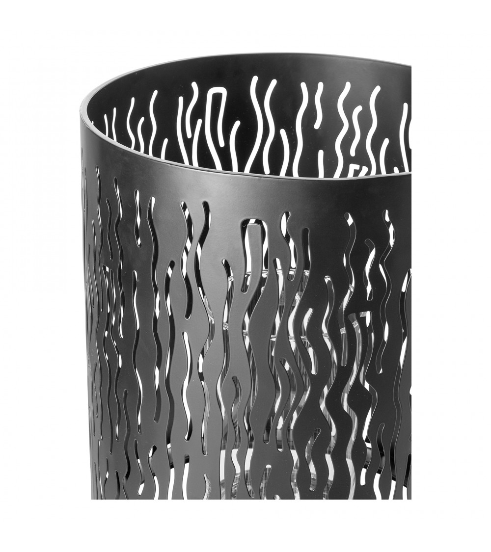 Photophore Baccus en acier Noir/Argent