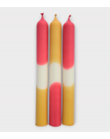 Sable Rouge - Collection Terres cuites | Bougies Naturelles colorées | Ø 2,1 cm x H 20 cm | Pack de 3