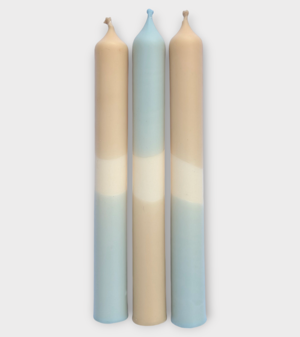 Ombre Profonde – Bougies Brun Mocha & Bleu Gris