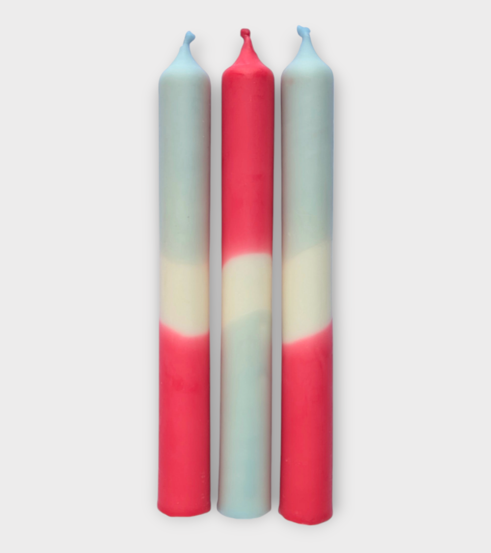 Reflet de Ciel – Bougies Bleu Gris & Bordeaux