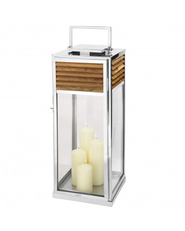 Lanterne Genua Teck & Acier inoxydable - H 80 cm