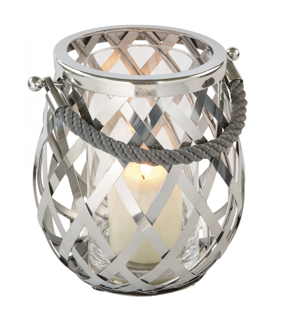 Lanterne OTIS en acier inoxydable - H 24 cm