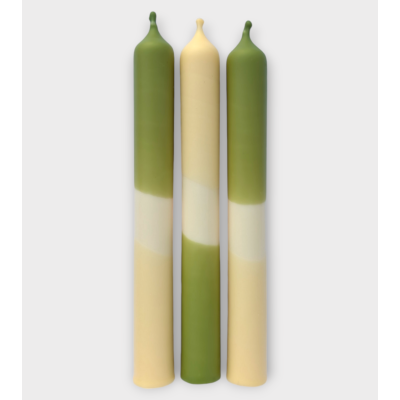 Herbe Douce – Bougies pastel Vert Olive & Crème