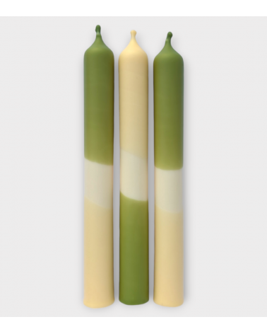 Herbe Douce – Bougies pastel Vert Olive & Crème