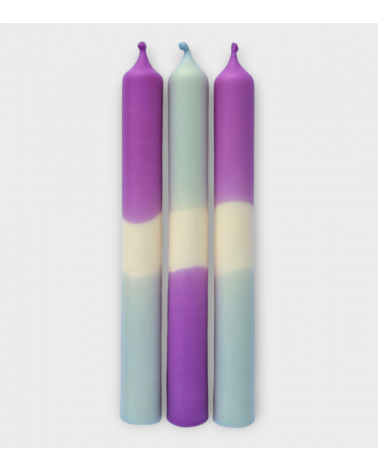 Nuit Étoilée – Bougies pastel Lilas & Bleu Gris