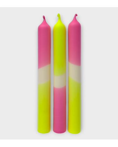 Flash Tropical – Bougies fluo Fuchsia & Jaune