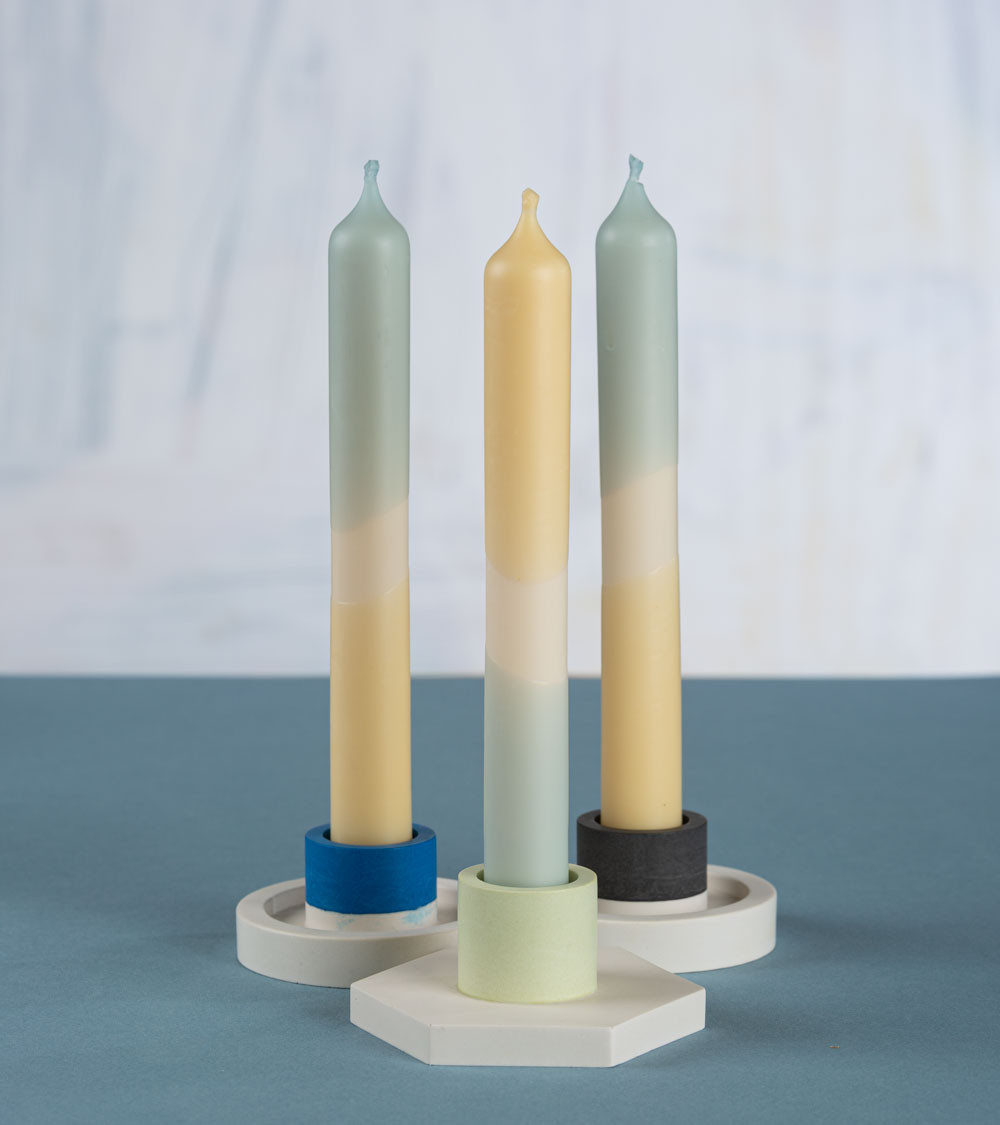 Ciel de Dune – Bougies pastel Bleu Gris & Crème