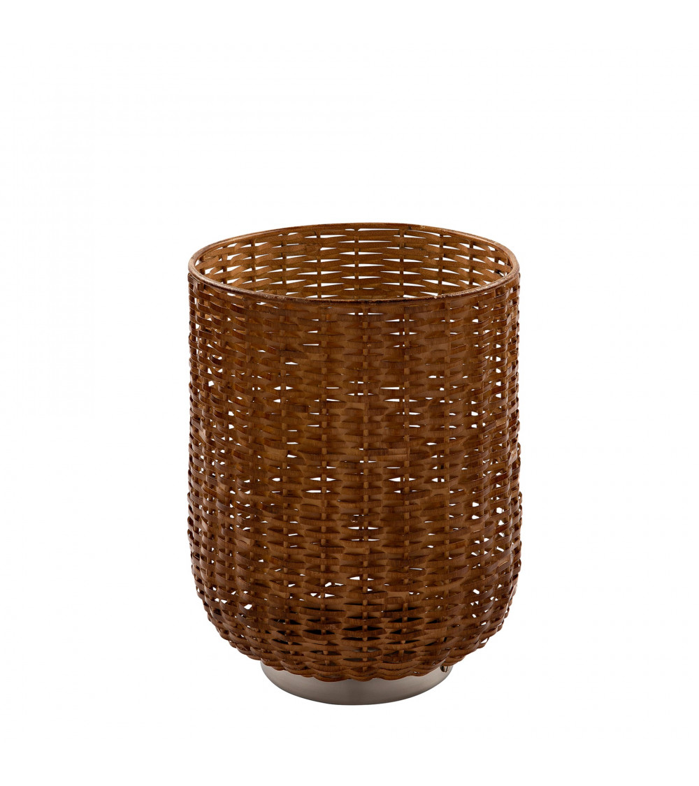 Photophore Marissa brun H 21,5 cm - Déco artisanale