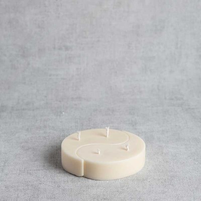 Bougie naturelle Yin-Yang Yvoline grand modèle en cire de colza