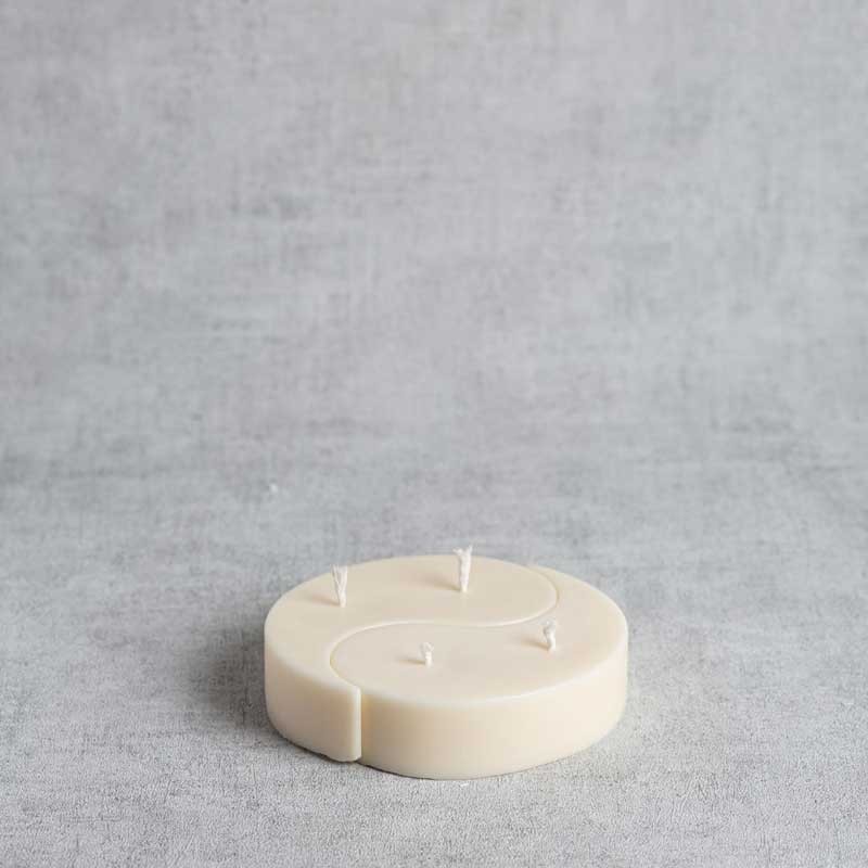 Bougie naturelle Yin-Yang Yvoline grand modèle en cire de colza