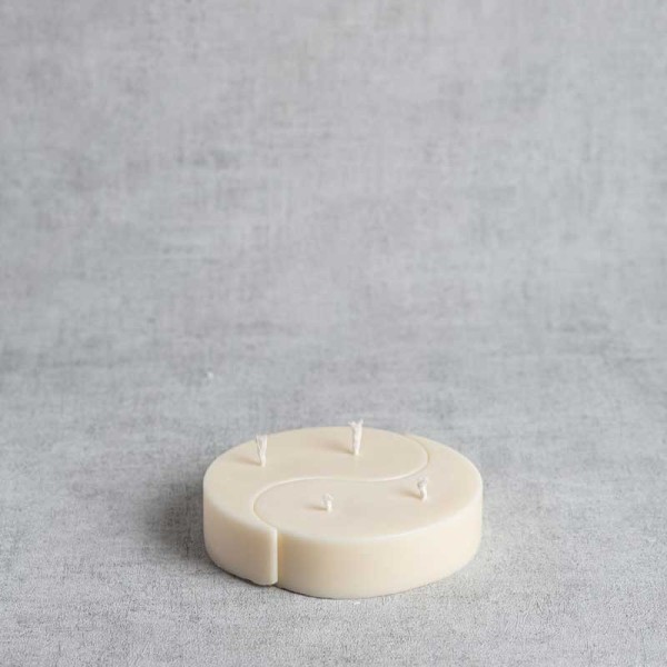 Bougie naturelle Yin-Yang Yvoline grand modèle en cire de colza