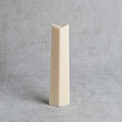 Bougie naturelle Rinette en cire de colza, fabrication artisanale en France