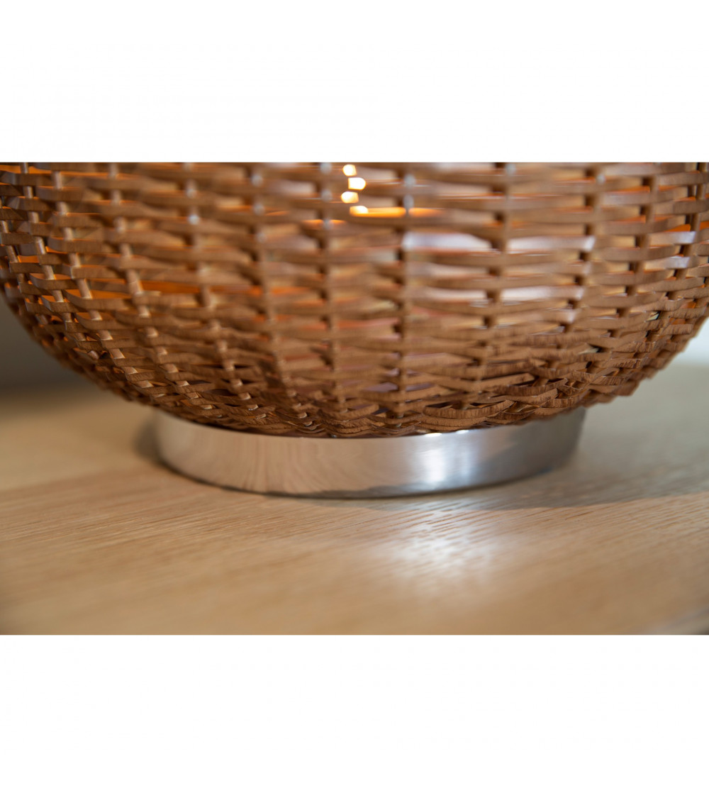 Photophore Marissa brun H 21,5 cm - Déco artisanale