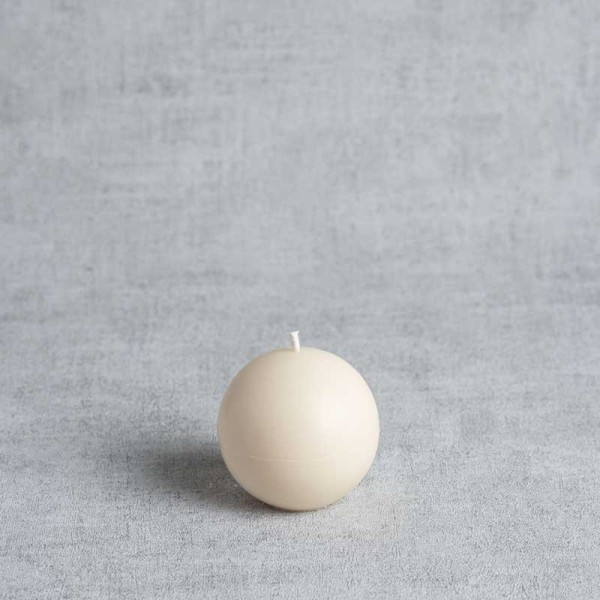 Bougie naturelle artisanale ronde en cire végétale de colza, petit modèle fabriqué à la main en France