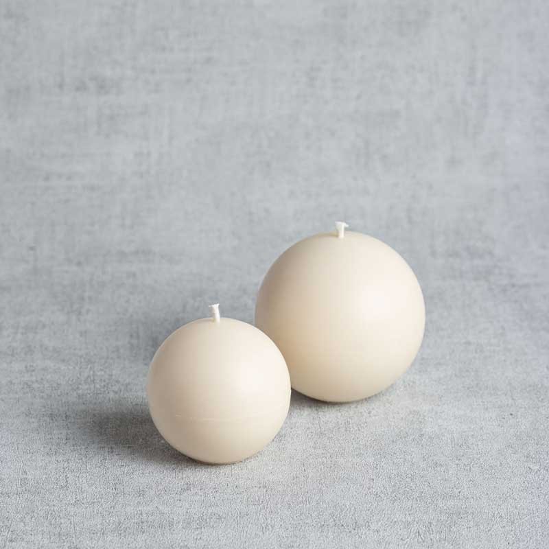 Bougies naturelles artisanales rondes en cire de colza, modèles petit et grand, design minimaliste